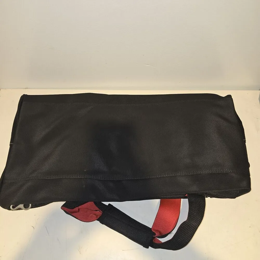 Marlboro Compass Logo Duffle Bag Gym Bag Red Black Canvas 21